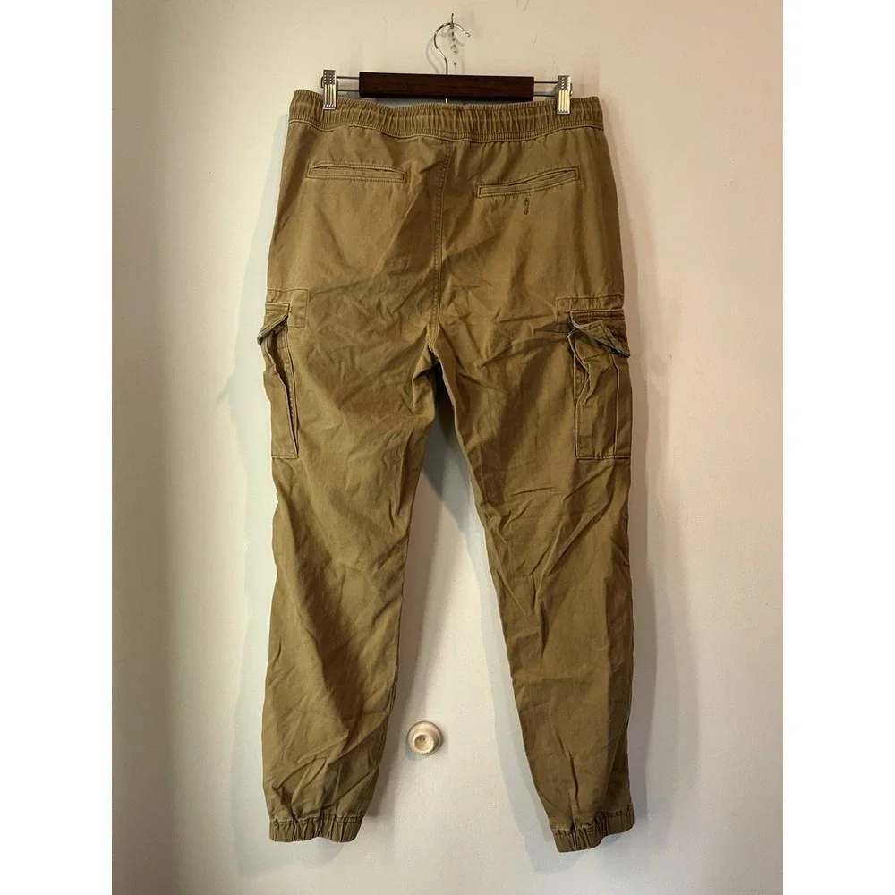 Aeropostale Cargo Jogger Pants Khaki Mens Med‎ Medium Wash Pockets